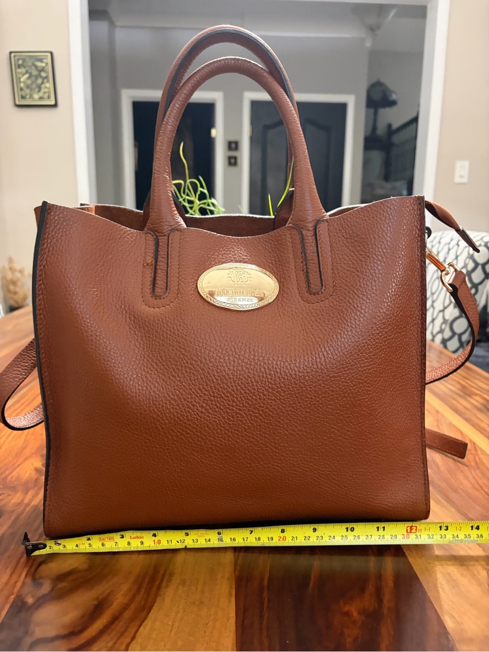 Roberto Cavalli brown  Pebbled Leather Tote Bag.  Most gorgeous bag 🤎🤎🤎